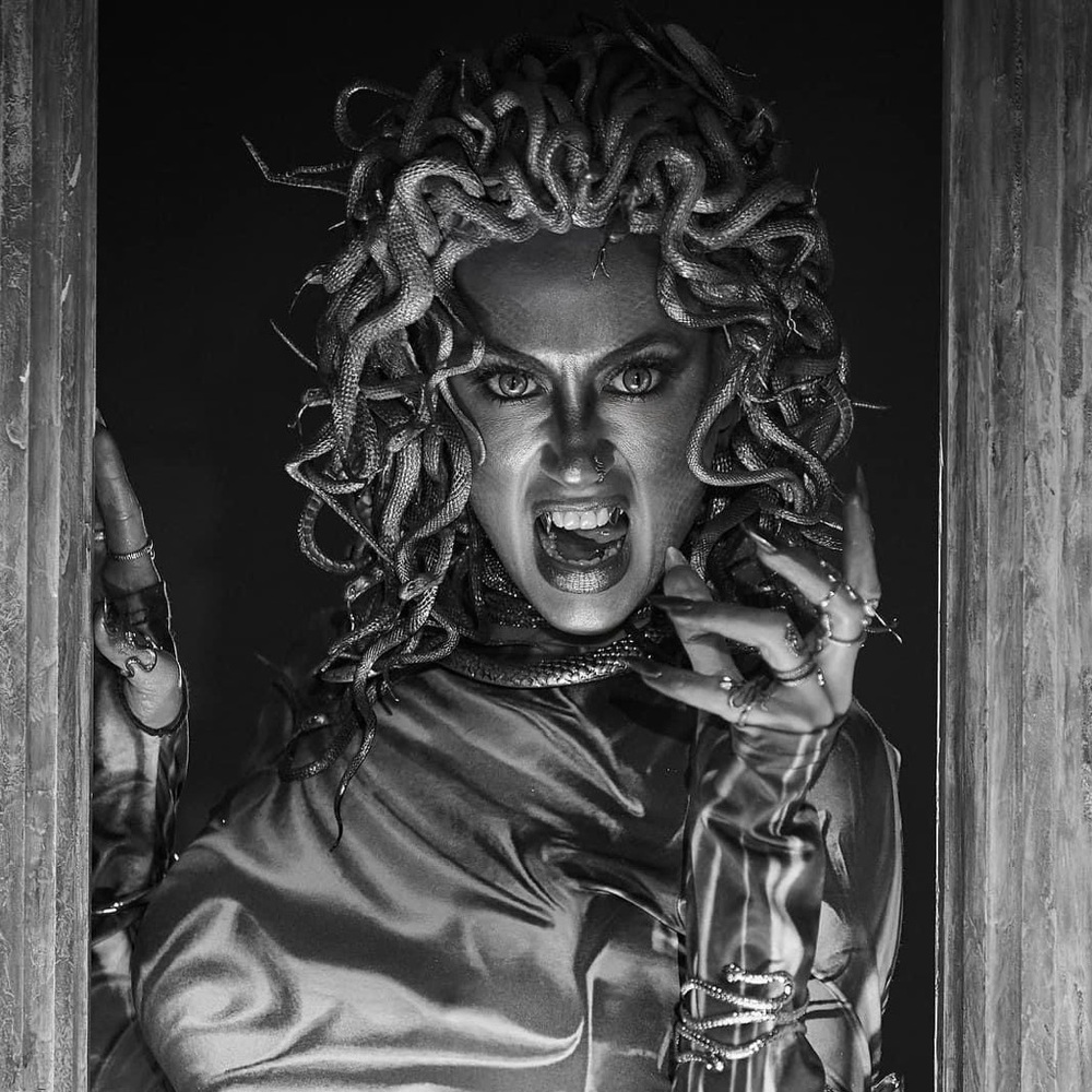 Medusa-Inspired Costume with Snake Headpiece